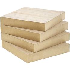 Juvale 60 Pieces 2x2 Wood Squares For Diy Crafts, Unfinished