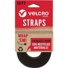 Velcro 1" x 10' Strap Hook & Loop Fastener, Black VEL-30188-USA Black