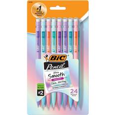 Graphite Pencils Bic Xtra Smooth Mechanical Pencil, Medium Point 0.7mm Fun Pastel Color Pencils, to School, 24 Count