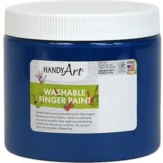 Rock Paint & Handy Art RPC241030-6 Blue Washable Finger Paint 16 oz 6 Each