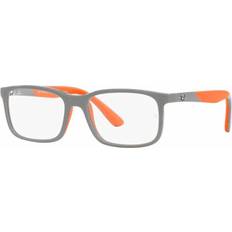 Ray-Ban Rb1621 Kids Bio-based Grau Auf Orange Fassung Klar Glas Polarisiert 49-15 Grau auf Orange 49-15