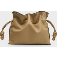 Loewe Flamenco Mini Clutch Bag in Napa Leather with Blind Embossed Anagram - Clay Green