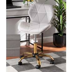 Gold Office Chairs Baxton Studio Savara Contemporary Glam Luxe Office Chair