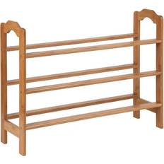 Natural Shoe Racks Honey Can Do 3-Tier Bamboo Shoe Rack