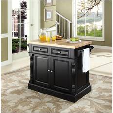 Black Storage Cabinets Crosley Oxford Butcher Block Top Kitchen Island Storage Cabinet