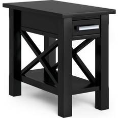 Furniture Simpli Home End Black Black Narrow Small Table