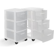 Rolling cart with drawers Inval MQ Resin Rolling Cart Chest of Drawer