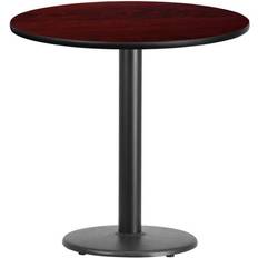 Flash Furniture XU-RD-30-MAHTB-TR18-GG 30" Mahogany Laminate Bar Table