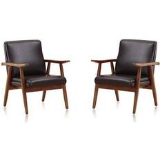 Black Armchairs Manhattan Comfort Duke Collection Armchair