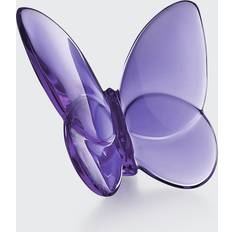 Baccarat 2.5\" Lucky Crystal Purple Butterfly Figurine