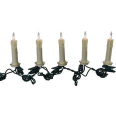 Candles Kurt Adler S. 10-Light Clip-On White with Clear Bulbs Christmas Light Candle