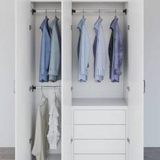 Clothing Storage on sale vidaXL Telescopic Rails Silver Wardrobe 2