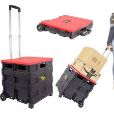 Sack Barrows Quik Cart Handcart With Lid In Grey/red Red