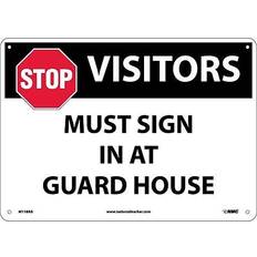 Workplace Signs on sale NMC Marker Notice Signs; Stop Visitors Must Sign At