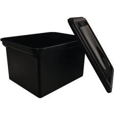 Desktop Organizers & Storage Advantus File Tote with Lid, 1/2"D