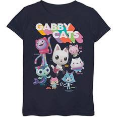 Gabby's Dollhouse Girl's The Cats T-Shirt, Pink, Large