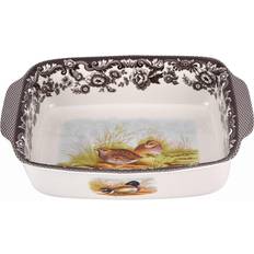 Spode Woodland Rabbit/Quail Rectangular Handled Serving Dish