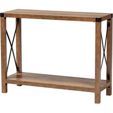 Natural Console Tables Baxton Studio Rumi Modern Farmhouse Console Table