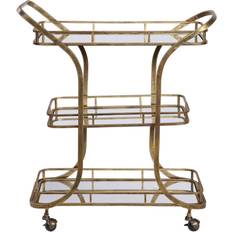 Brown Trolley Tables Uttermost 24876 Stassi Trolley Table