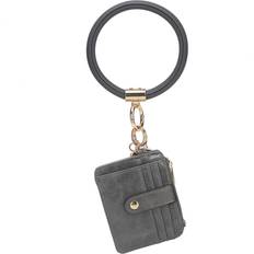 Keychains MKF Collection Jordyn Vegan Leather Bracelet Keychain with a Credit Card Holder