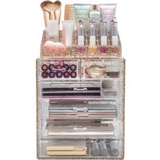 Sorbus Glitter Makeup & Jewelry Storage Case Display Set GLITTER