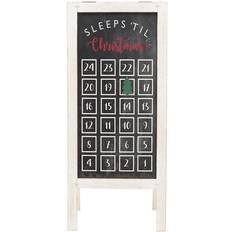 Christmas Countdown Wood Calendar with Easel Multi-Color