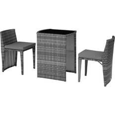 Tectake Kafésett tectake grey garden furniture