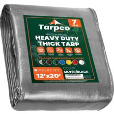 Tents Tarpco Safety Silver/Black 7Mil 12 x 20 Tarp, TS-201-12X20, TS-201-12x20