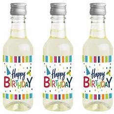 Big Dot of Happiness - Happy Retirement - Mini Wine and Champagne Bottle Label Stickers - Retirement Party Favor Gift for Women and Men - Set of 16