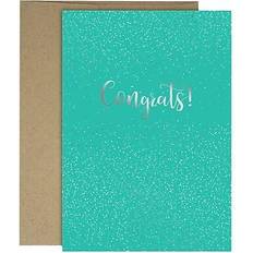 Great Papers! Congratulations Card with Envelope 6.75 x 4.75 Sparkle Confetti/Silver 3/Pack