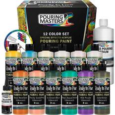 Oil Paint Pouring Masters 12 Color Special Effects 8-Ounce Pouring Paint Kit Acrylic Ready to Pour Pre-Mixed Water Based for Canvas and More MichaelsÂ Multicolor One Size