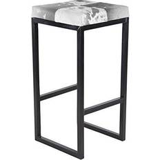 White Bar Stools Harper & Willow Iron Industrial Bar Stool