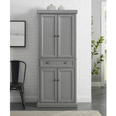 Furniture Crosley Furniture Seaside Collection CF3103-GY Pantry Storage Cabinet
