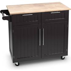 Black Trolley Tables Costway Rolling Kitchen Cart Island Heavy Trolley Table