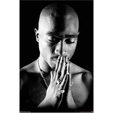 Black Posters Trends International Tupac Praying Roll Poster