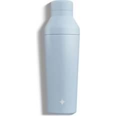 JoyJolt Vacuum Insulated Cocktail Protein Shaker - 20 oz Shaker Cup with  Measure Lid and Jigger Cap - Blue