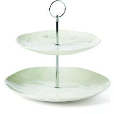 Serving Trays Lenox Oyster 2 Tiered Serving Tray