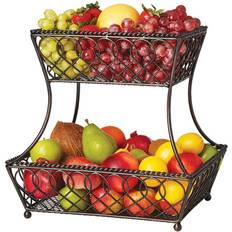 Fruit Bowls Gourmet Basics Loop Lattice 2-Tier Fruit Bowl
