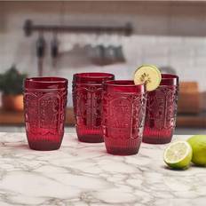 Red Drinking Glasses Fitz Floyd Trestle 12-oz Highball Drinking Glass