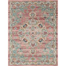 Mohawk Home Laughton Traditional Medallion Blue, Pink