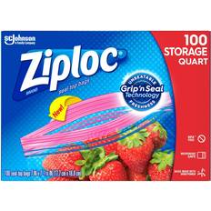 Ziploc Slider Storage Bags, Quart, 3 Pack, 42ct