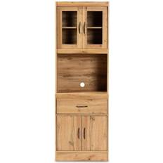 Baxton Studio Laurana Oak Brown Storage Cabinet 24x71"