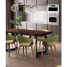 Green Dining Sets Simpli Home Lowell Modern Dining Set