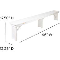 Settee Benches Flash Furniture HERCULES Settee Bench