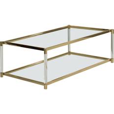 Acrylic and gold coffee table Acrylic Tempered Coffee Table
