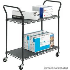 Black Trolley Tables SAFCO Wire Utility Cart 2 Trolley Table