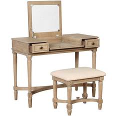 Linon VS064GRY01U Cyndi Collection Dressing Table