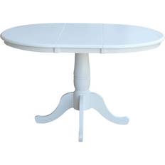 Small Tables International Concepts 36 H Pure White Extension Laurel Pedestal Small Table