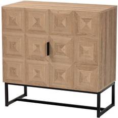 Natural Storage Cabinets Baxton Studio Darien 32"W Storage Cabinet