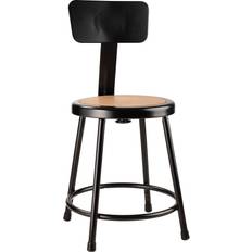 Black - Footrest Seating Stools National Public Seating 18Inch Heavy Duty Seating Stool